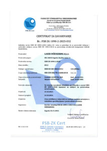 HRN EN 1090-2:2018 certifikat za zavarivanje